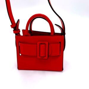 Auth Boyy Micro Mini 2way Rolodex Top Handle Bobby Red Leather Tote Bag Not Used